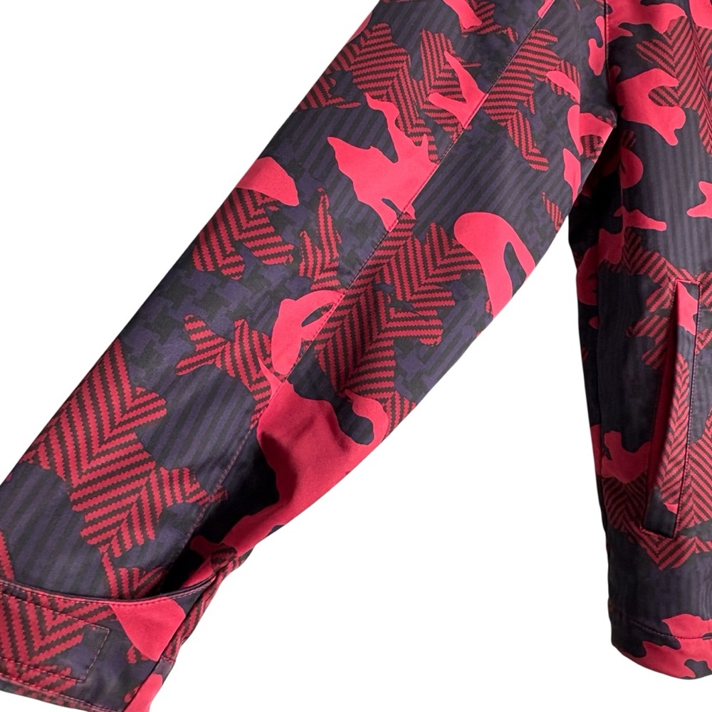 Reebok Softshell Jacket Camouflage Jacket In Red/… - image 4